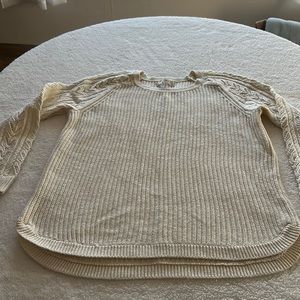 Loft cream cable knit sweater